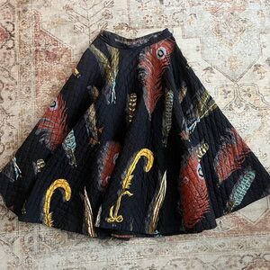 Vintage Goodman Scheinhorn quilted circle skirt